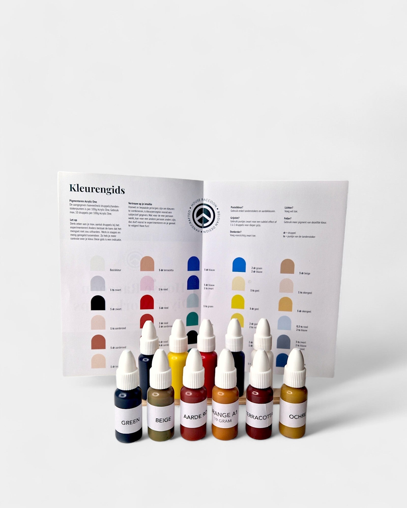 Collection of 6 Pigmenten DIY Pigmenten House Raccoon