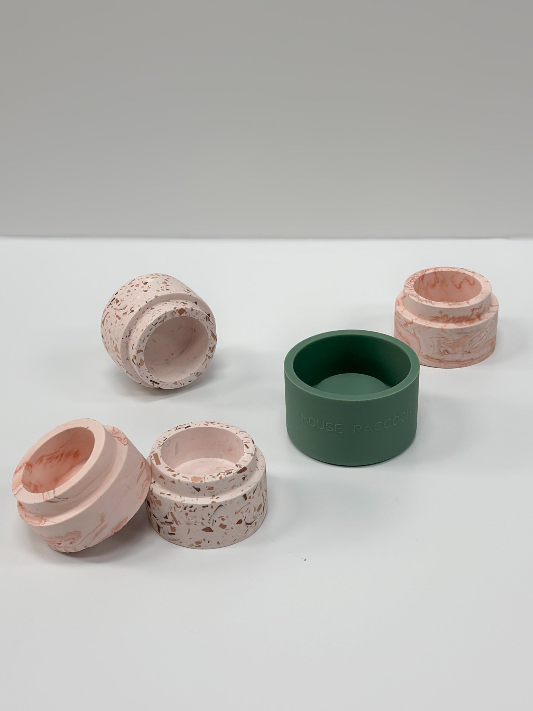 DIY Box - Terrazzo Theelichthouder Ø 6,5cm DIY House Raccoon
