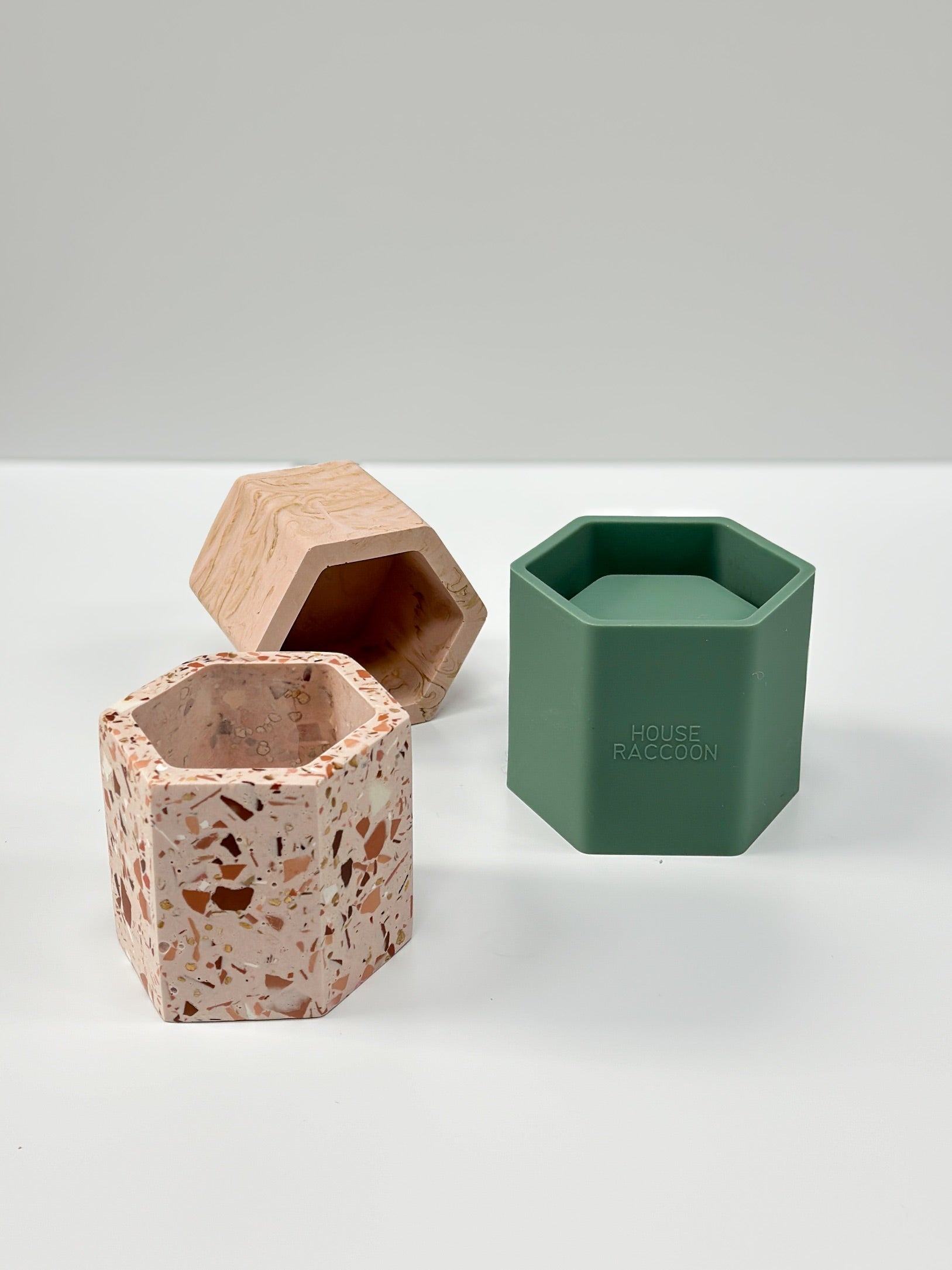 DIY - Siliconen Mal Basis - Pot Hexagon ⌀ 5,5cm DIY House Raccoon