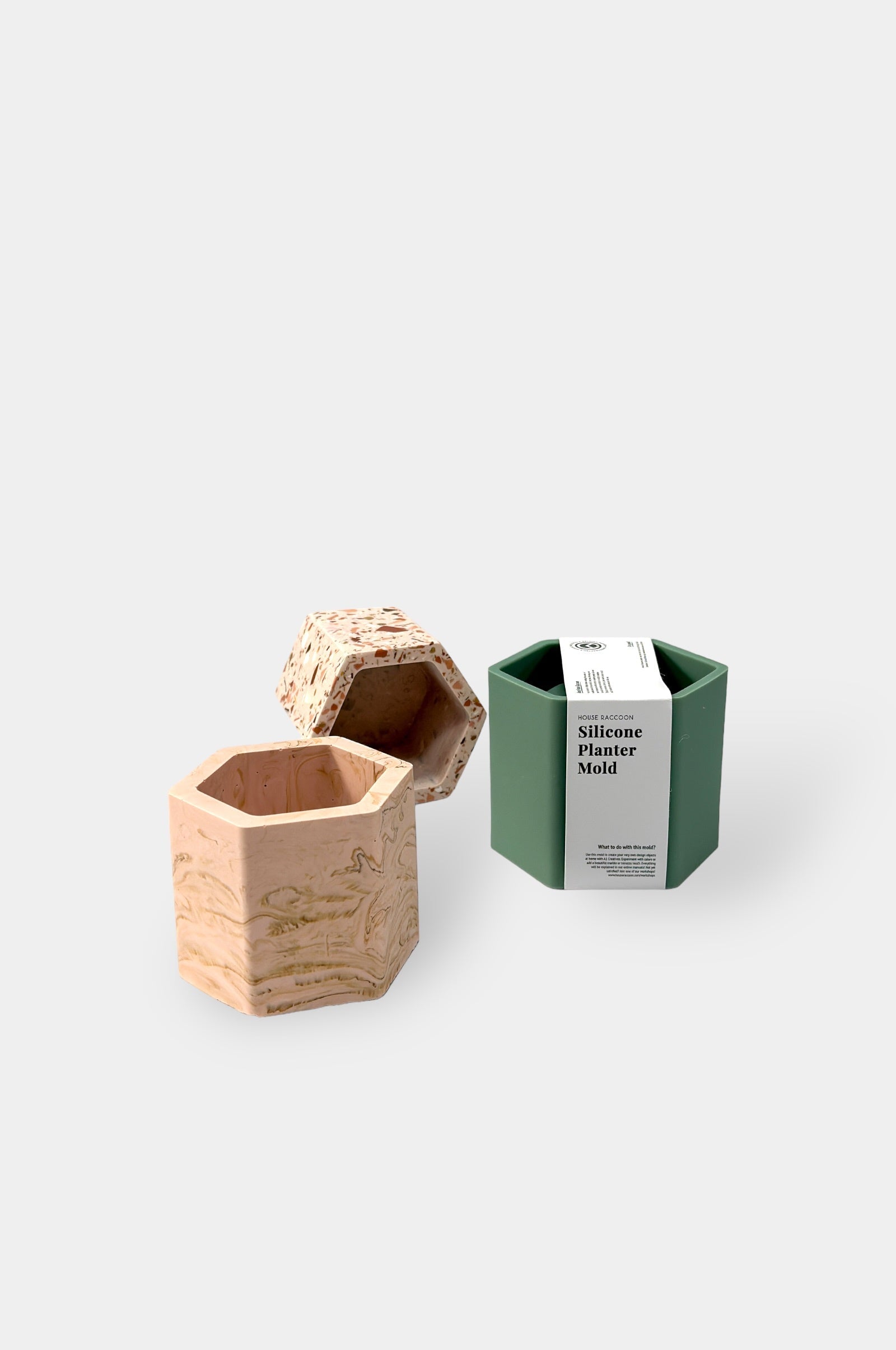 DIY - Siliconen Mal Basis - Pot Hexagon ⌀ 5,5cm DIY House Raccoon