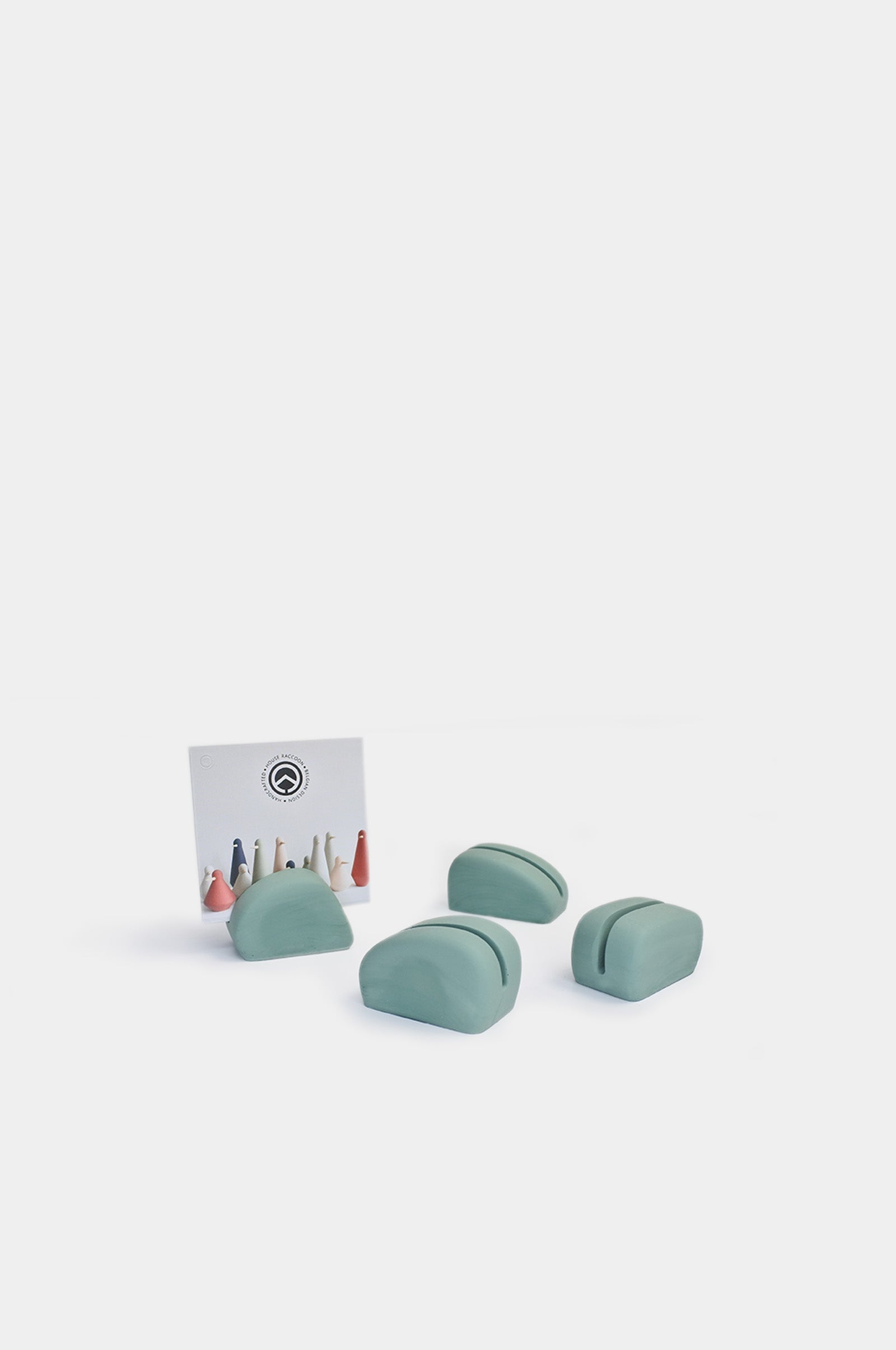 Rocco Card Holders Stationery House Raccoon Fern Green