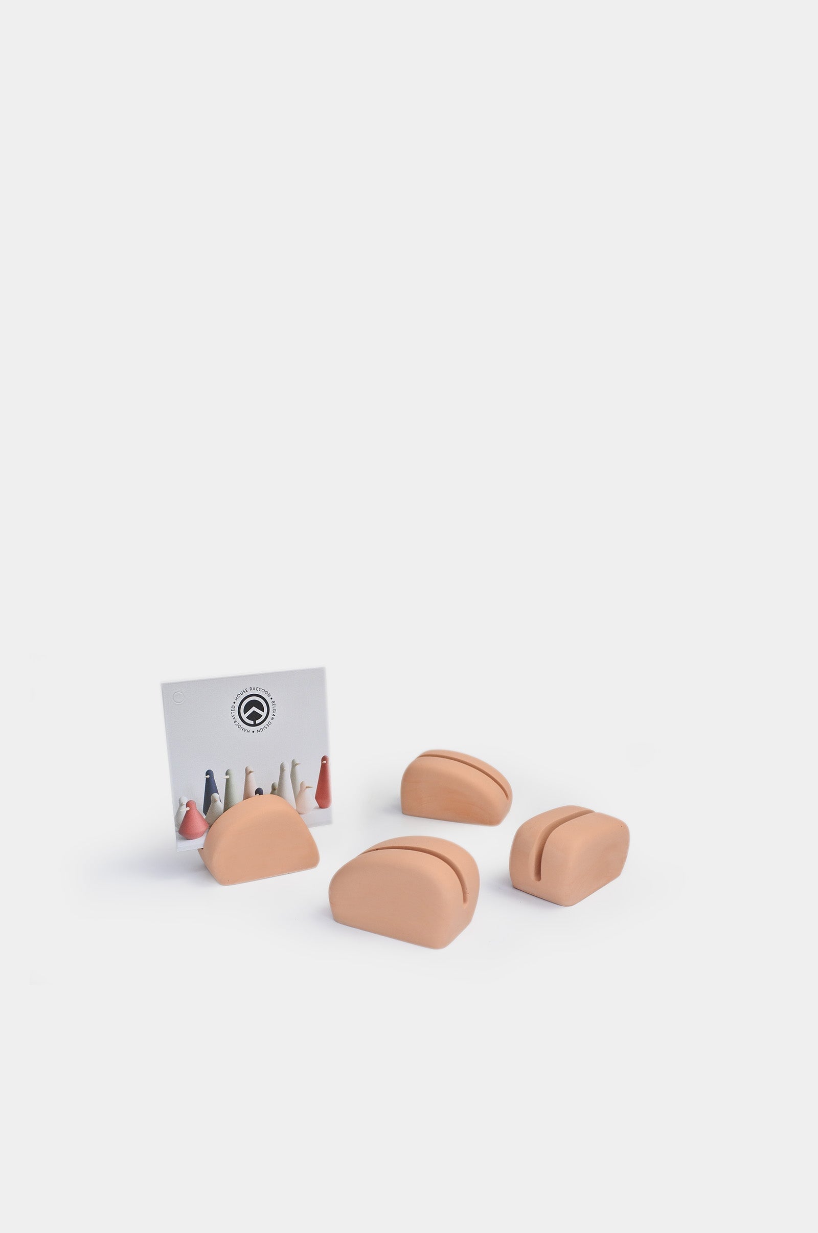 Rocco Card Holders Stationery House Raccoon Peach