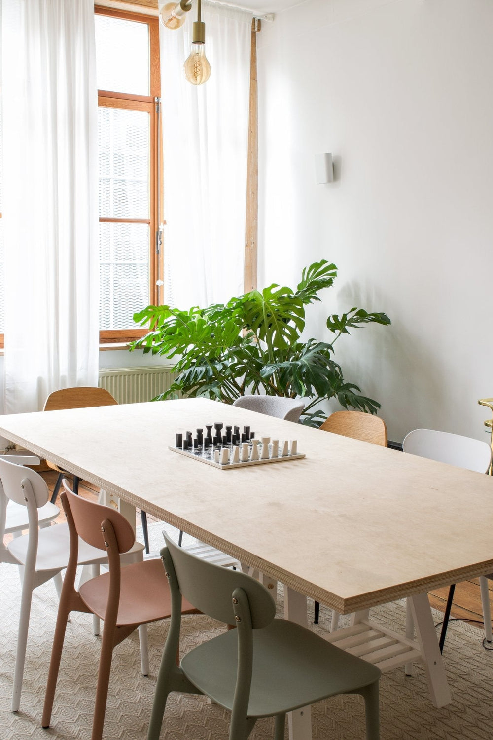Schaakbord - Terrazzo Wit & Zwart Bordspellen House Raccoon