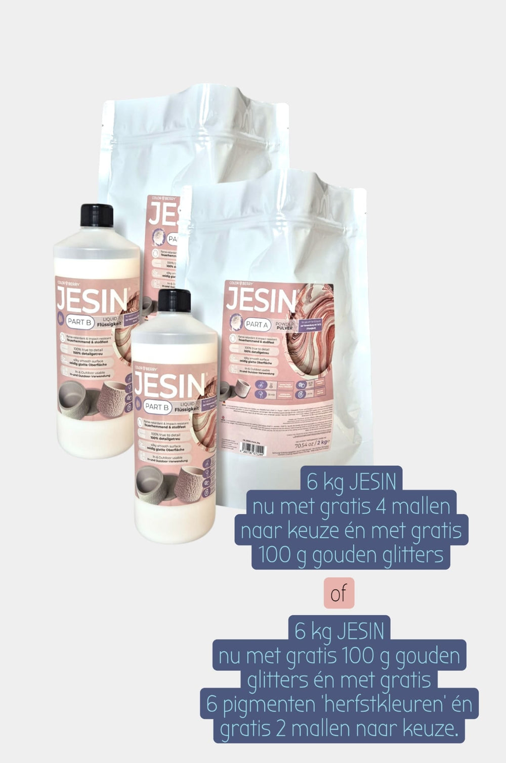 ADVENT - Grondstoffen 6kg + Glitters ✨ en Pigment/mallen gratis! DIY Grondstoffen House Raccoon 