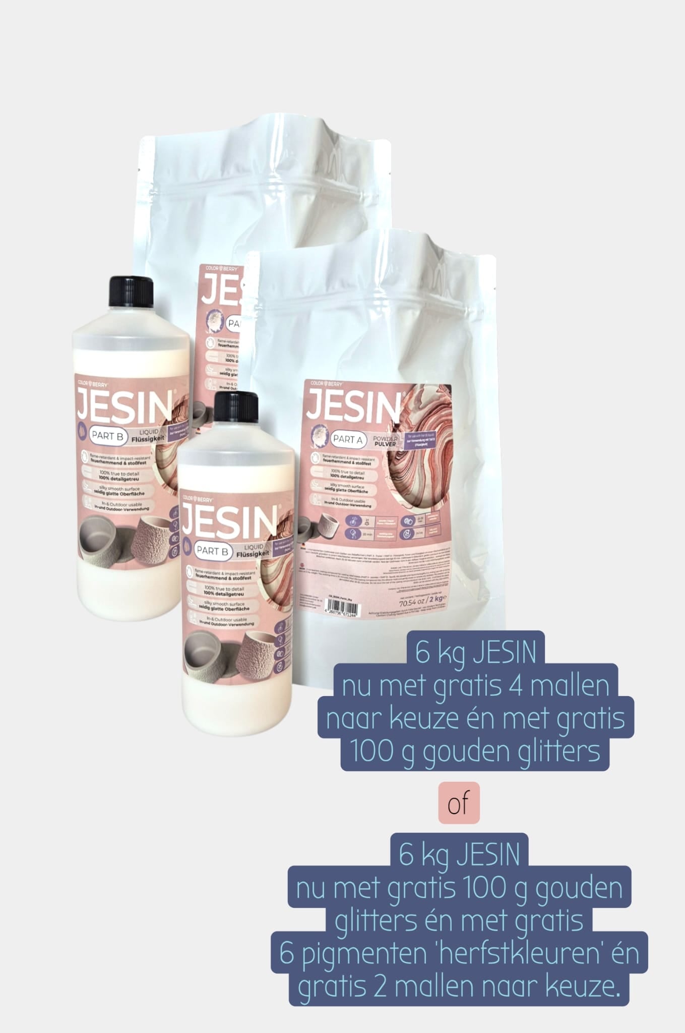 ADVENT - Grondstoffen 6kg + Glitters ✨ en Pigment/mallen gratis! DIY Grondstoffen House Raccoon 