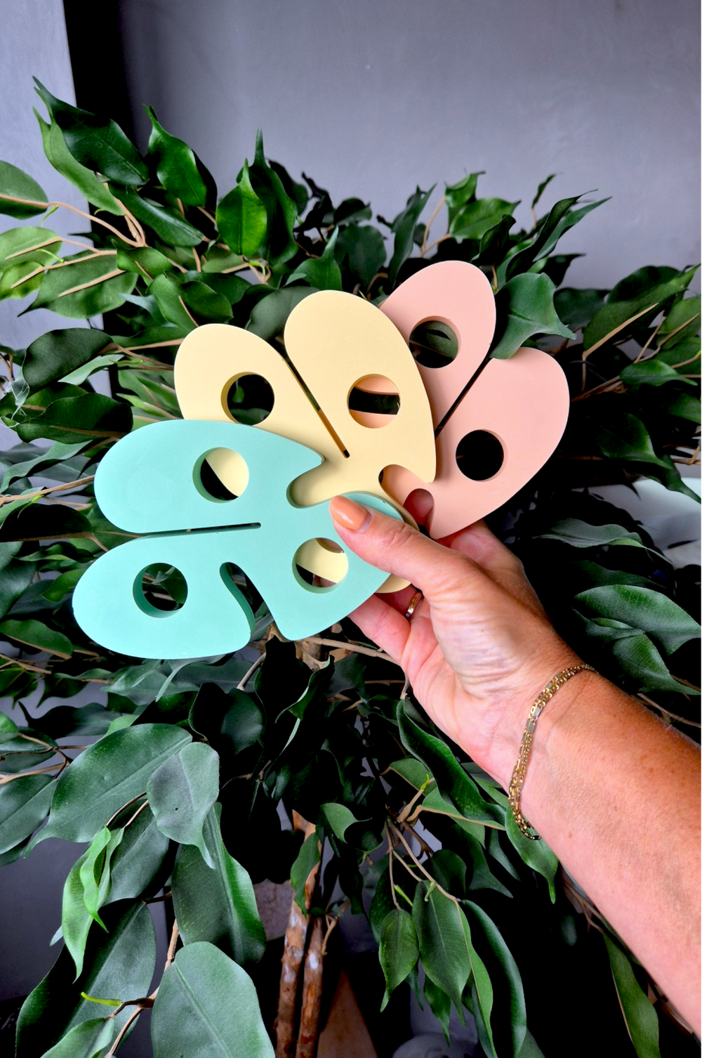 DIY - Siliconen Mal Basis – Coaster MONSTERA 15,3x10,5cm DIY Mallen House Raccoon 