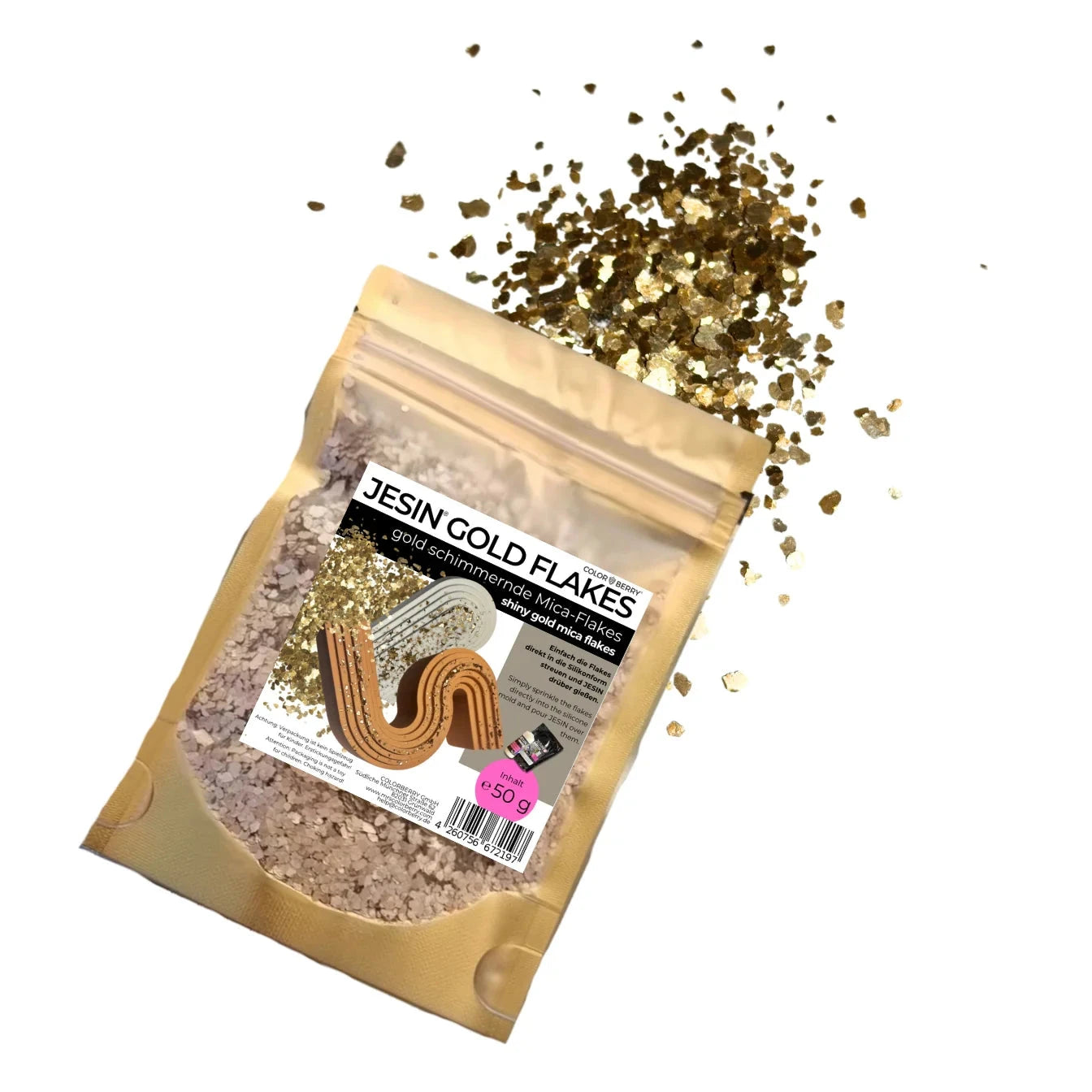 Gouden glitters - 50gr House Raccoon BV 