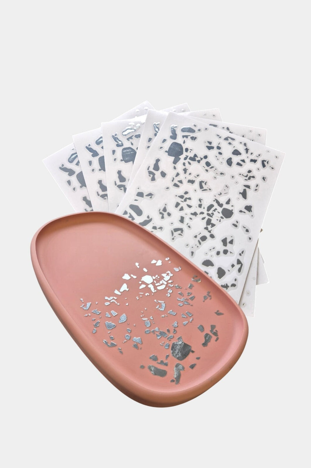 Terrazzo Sticker - zilver (5 stuks) House Raccoon BV 